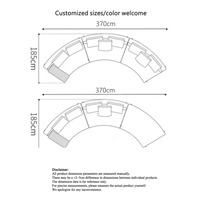 Ensemble de canapés modulaires incurvés modernes avec revêtement en tissu, assise en mousse haute densité, conçu pour les zones de réception et de salon d'hôtel