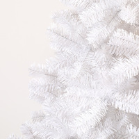 Sapin de Noël artificiel en cèdre blanc, PVC transparent/blanc, lumières incandescentes réalistes de haute qualité, utilisation intérieure/extérieure