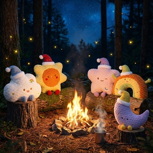 Almohada de Peluche Serie Cielo: Nube, Sol, Estrella, Luna, Arcoíris con Gorro para <span class=keywords><strong>Dormir</strong></span>, Cojín Adorable, Personalizado OEM, Decoración del Hogar, Regalo - Product Image 2