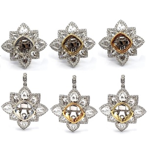 Jinhong Kong — pendentif de bague Semi-montage, bijoux fins, en or massif 18k, vrai diamant, vente à chaud - Product Image 4