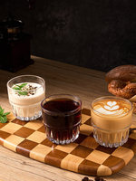 Tasse à café en verre blanc sans plomb, élégante et tendance, idéale pour l'Instagram, avec motif nœud papillon, pour Americano et lait