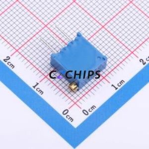 Resistencia Ajustable/Potenciómetro 3296X-1-203, Componente de Orificio Pasante (THT)-3P, 9.5x4.9mm, Resistencia de 20kOhm, 10%, 500mW, 250ppm ℃ - Product Image 2