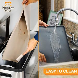 <span class=keywords><strong>Neater</strong></span> Pet marche Pet stuoie in Silicone per cibo e acqua gatto cane ciotola tappetino in Silicone impermeabile vassoio alimentazione cane stuoia cibo per pavimenti