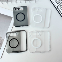 Étui de téléphone magnétique pour PC, coque transparente transparente noire fumée, coque rigide de protection pour iPhone Duo