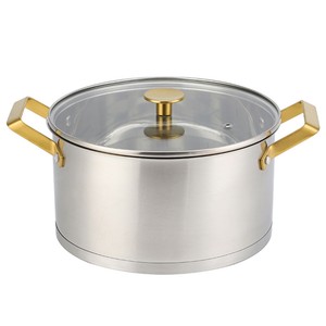 Batterie de cuisine 10 pièces en acier inoxydable, compatible <span class=keywords><strong>induction</strong></span>, avec couvercles en verre, fond brasé, casseroles légères – Approvisionnement direct usine - Product Image 1