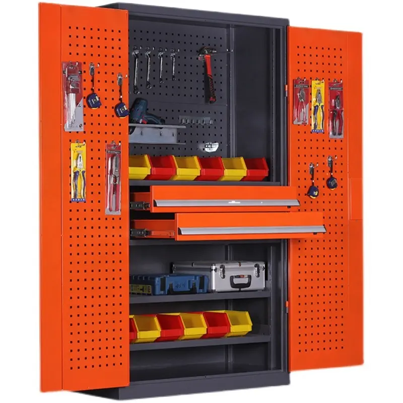 Armário de metal popular para ferramentas, porta de metal com 2 portas, porta de aço para armazenamento de ferramentas, carrinho de ferramentas, armário de rolos