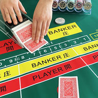 Jogo texas hold'em poker, tapete com jogo de borracha para jogo, tamanho grande de 1.8
