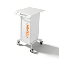 Chariot de rangement mobile en fer robuste et moderne à 2 niveaux avec tiroirs pour salon de coiffure