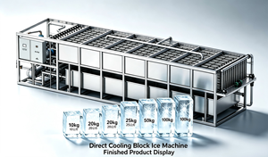 Máquina profesional para hacer hielo en cubos con compresor Bitzer, fabricada en China, para fábrica de hielo en tubos/hielo fresco de mariscos. - Product Image 6