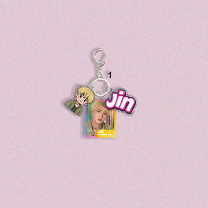 Porte-clés créatif en acier inoxydable et acrylique KPOP Idol Cute Cartoon Bangtan Boys JUNGKOOK <span class=keywords><strong>V</strong></span> Taehyung JIN SUGA RM JIMIN J-<span class=keywords><strong>HOPE</strong></span> - Product Image 3