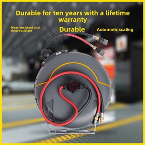 Carrete de manguera de doble tubo para lavado y detallado de coches, con sistema de espuma, pistola de agua de alta presión y vaporizador todo en uno - Product Image 3