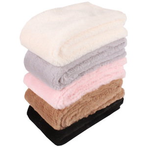Écharpe d'hiver en fausse <span class=keywords><strong>fourrure</strong></span> de lapin pour femmes et filles, écharpes douces en peluche, couleur unie, col chauffant, cadeau de Noël - Product Image 5