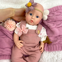 Poupées Reborn en Silicone Corps Entier de 17 Pouces, Filles, Artisanales, avec Veines et Bouche Ouverte, Jouets de Collection