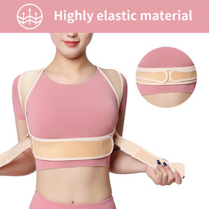 Verstellbare obere Rückens tütze Baumwolle Haltungs korrektur Frauen Männer Schlüsselbein Unterstützung zur Schmerz linderung Nackenschutz - Product Image 5