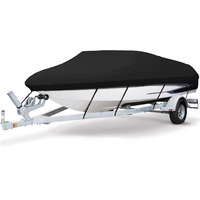 YISHUN Housse de bateau en tissu polyester Oxford imperméable à l'eau et à la poussière pour bateau de ski Taille personnalisable (90-120 pouces de largeur)