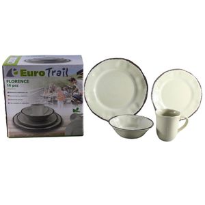 Service de table en mélamine gris minimaliste 16 pièces <span class=keywords><strong>Série</strong></span> Nordique 2026 avec motifs linéaires européens - Product Image 4