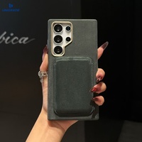 Dompet Kulit Penutup Ponsel Magnetik, Dompet Kulit Mewah, Casing Ponsel Kulit