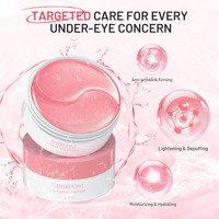 Patchs pour les yeux en gel personnalisés, 60 pièces, graines de pamplemousse, raffermissant, anti-rides, apaisant les rougeurs, hydratation intense, masque pour les yeux en hydrogel