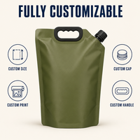 Pochettes à bec verseur personnalisées OEM imprimées, recyclables, avec bouchon et poignée, anti-fuite pour jus, vin, eau minérale 500g 1000g 2000g