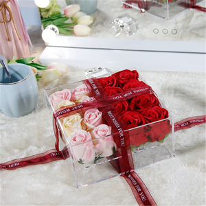 Acrylic Flower 2020 New Design Transparent Acrylic Boxes For Rose Display Flower