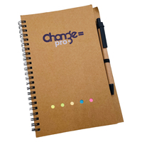 Carnet de notes personnalisées avec logo Cahier à spirale esthétique avec stylo Cahier de notes à spirale kraft A5