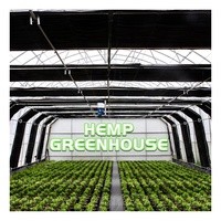 Serre tunnel polyvalente à double couche en PE, automatisée, à occultation totale, pour la culture de plantes médicinales GMP, petite exploitation commerciale