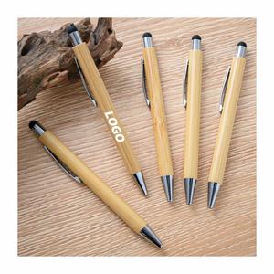 Bolígrafo de Bambú Personalizable con Punta Táctil - Regalo Promocional Ecológico para Hoteles, Oficinas y Estudiantes - Product Image 1