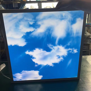 <span class=keywords><strong>Plafonnier</strong></span> <span class=keywords><strong>LED</strong></span> intelligent à intensité variable <span class=keywords><strong>avec</strong></span> cadre lumineux, ciel bleu et nuages, télécommande, application de contrôle, panneau lumineux artificiel pour la maison et le bureau - Product Image 1