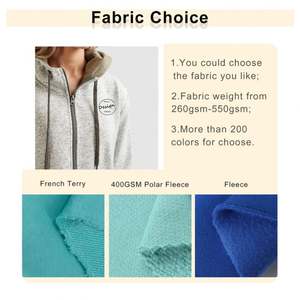 OEM Vintage Gris Gym Polaire Sérigraphie Coton Blanches Sweats À Manches Longues Sweat À Capuche Surdimensionné Demi Zip Pull Femmes - Product Image 3