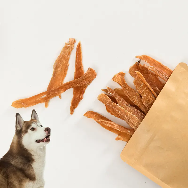 Oem/Odm Luchtgedroogde Kippenborst Schokkerige Hondensnacks Kippenhond Behandelt Voer Voor Huisdieren