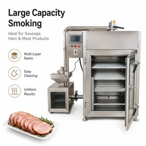 Four de fumage industriel 30 50 100 1000 Kg <span class=keywords><strong>pour</strong></span> aliments, viande, poisson, poulet, champignons – Machine de fumigation et de fumage au <span class=keywords><strong>bois</strong></span> - Product Image 5