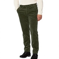 Pantalon droit décontracté pour homme BOZI, coupe ajustée, taille mi-haute, en velours côtelé extensible, délavage clair, motif uni, haute qualité, collection hiver, style européen