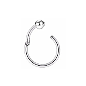 Anneaux de nez en forme de cœur incrustés de zircon, bijoux en titane F136, piercing rond, bijoux de mode, accessoire de fête - Product Image 5