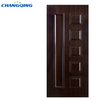 Porte de chambre en bois moulé HDF mélaminé moderne et économique pour la décoration intérieure d'appartements avec surface finie