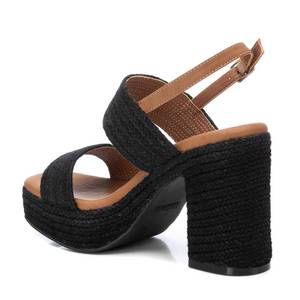 Sandales à talons pour femmes Refresh, noires, taille 38, talon haut, plateforme, style été - Product Image 3
