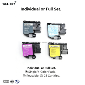 Cartuccia d'inchiostro ricaricabile vuota J WEL-TRY LC527 con chip monouso compatibile per stampante a getto d'inchiostro <span class=keywords><strong>Brother</strong></span> MFC-J4550DW/J4350DW - Product Image 5