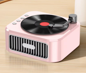Mini tourne-disque vinyle créatif rétro portable pour l'extérieur, avec haut-parleur 5.3 intégré, batterie intégrée, sortie 5W, parfait - Product Image 2