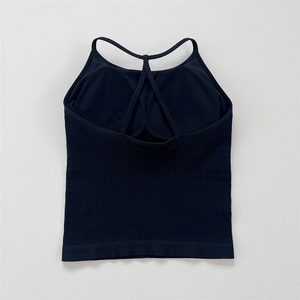 Nuevo Top Deportivo Halter con Tirantes Finos y Espalda Cruzada <span class=keywords><strong>para</strong></span> Mujer - Ropa Exterior Fija <span class=keywords><strong>para</strong></span> Yoga y Fitness Asana - Product Image 6