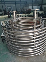 Pièces d'échangeur de chaleur Utubes de tube de bobine de tuyau de bobine de titane utilisées pour l'évaporateur d'échangeur de chaleur de tube et de coquille