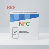 Placa Acrílica NFC Personalizada con Logotipo para Reseñas, Menú de Restaurantes, Redes Sociales, Etiqueta NFC