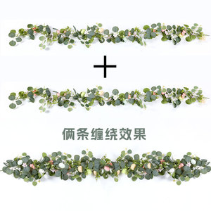 FUYI Artificial Rattan Easter Egg Garland With Flowers And Leaves Home Decoration For Holiday Arrangement - Product Image 5
