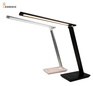 Nuovo prodotto lampada da tavolo con paralume Extra Large dal Design in metallo con ricarica Wireless USB, dimmerazione a 6 passaggi e CCT, lampada da studio