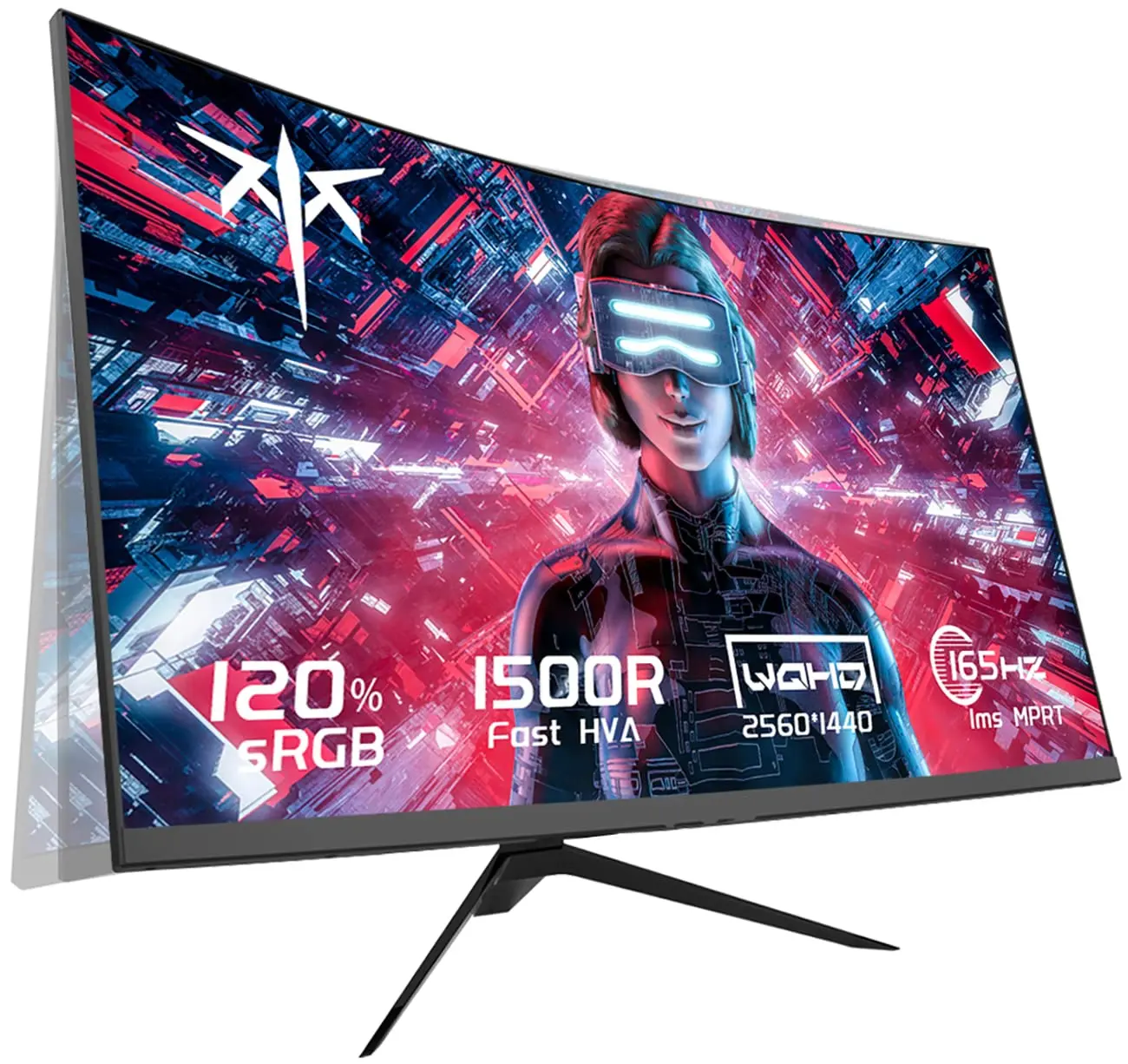 2024ホット販売27インチゲーミングモニター1K解像度165Hz/144 Hz2ms応答時間フラット16:10HDライトフラット交換VGATV