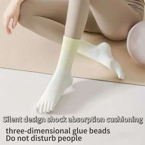 Su misura cinque dita calze <span class=keywords><strong>Yoga</strong></span> per le donne estate e primavera Pilates Fitness esercizio professionale Silicone gradiente antiscivolo - Product Image 3