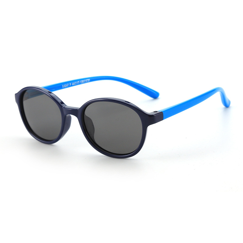 Roshambo Bend-in-half Flexible Round Kids Sunglasses | Made In Italy Polarized Uv400 Lens Carrying Sleeve Silicone Strap Ear Locks Included - Foto 5