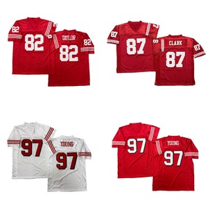 <span class=keywords><strong>เสื้อ</strong></span>รักบี้สไตล์วินเทจสำหรับผู้ชาย แบบเย็บติดกัน ทอม ราธแมน แพทริค วิลลิส เจอร์รี ไรซ์ เทอร์เรลล์ โอเว่นส์ จอห์น เทย์เลอร์ ดไวท์ต คลาร์ก ไซส์ S - 3XL - Product Image 1