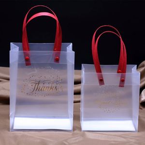 Bolsas de Mano Transparentes de PP con Logotipo Personalizado, Asa de Cuerda, Correa para el Hombro, Impermeables, para Ropa, Embalaje de Regalos, Uso Promocional - Product Image 6