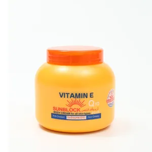 Più nuovo Commercio All'ingrosso Organico Thailandia Vitamina E Sun Protect Crema Per il Corpo Per Tutti I Tipi di Pelle Anti-Ossidante Co-Enzme q10 Non-Grassa