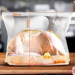 हैम गोमांस के लिए टिकाऊ डबल जिपर टर्की ब्रेनिंग बैग मार्नेड सामग्री 26x22 इंच अतिरिक्त बड़े टर्की ब्रिन बैग बैग - Product Image 1