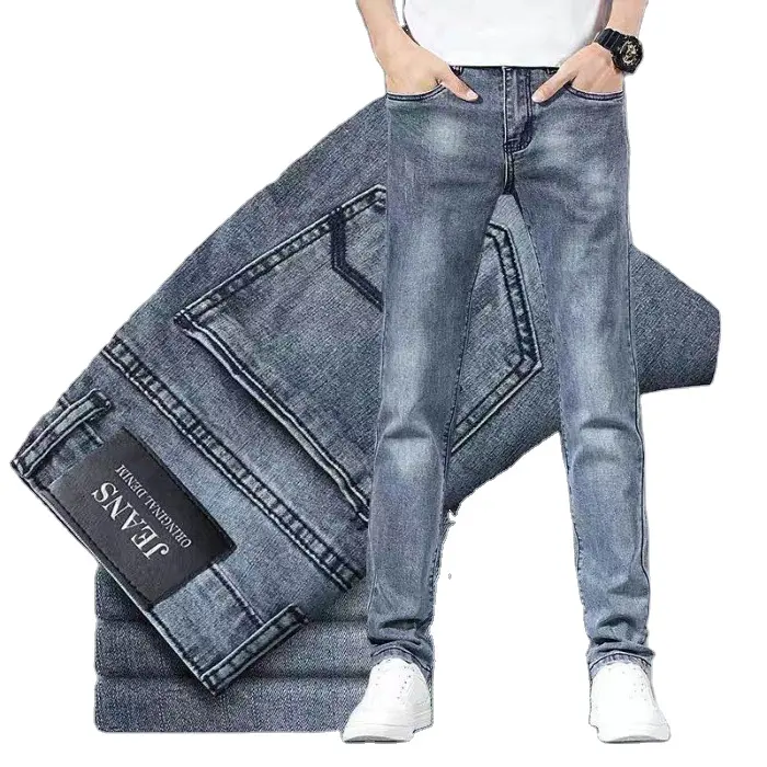 High Quality Of Exports Skinny Jeans For Men Stylish Blue Gray Comfortable And Elastic